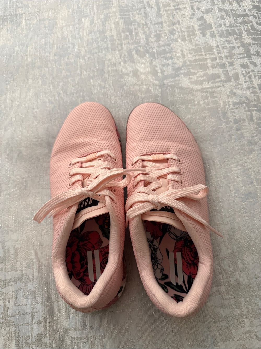 NOBULL Women's Pale Pink Knit Training Sneakers